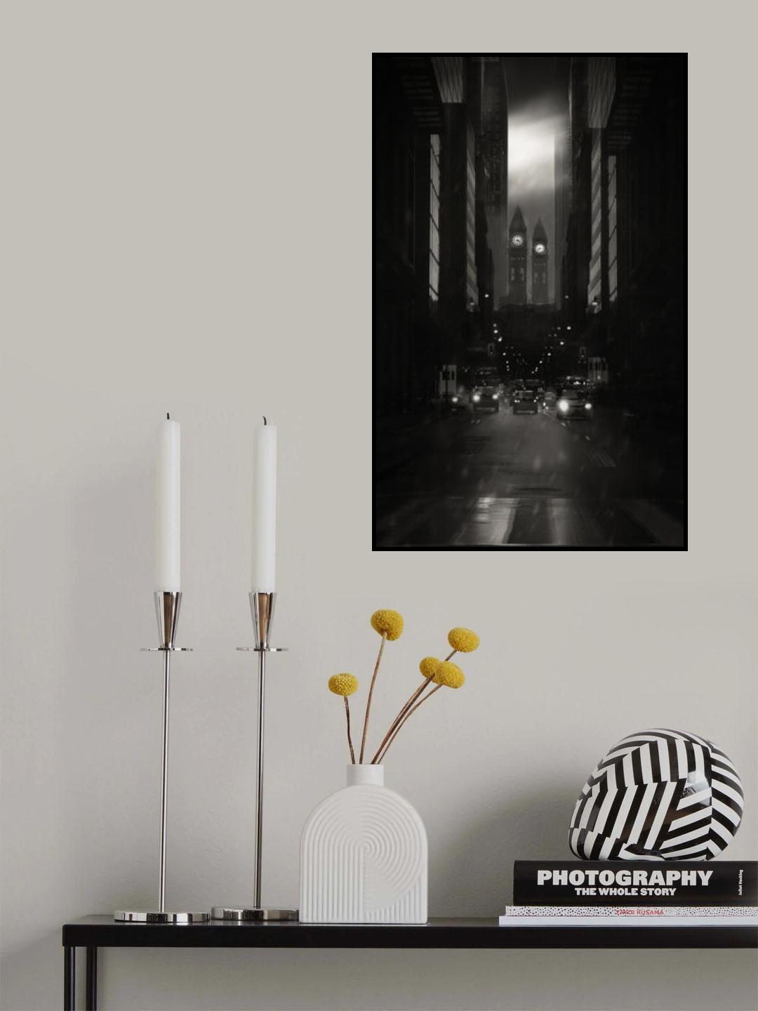 Nocturnal Cityscape Poster och Canvastavla