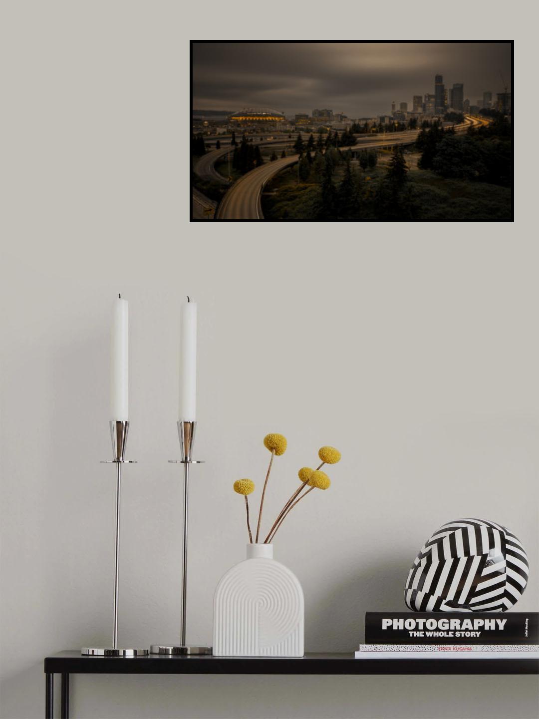 Seattle's Night Poster och Canvastavla