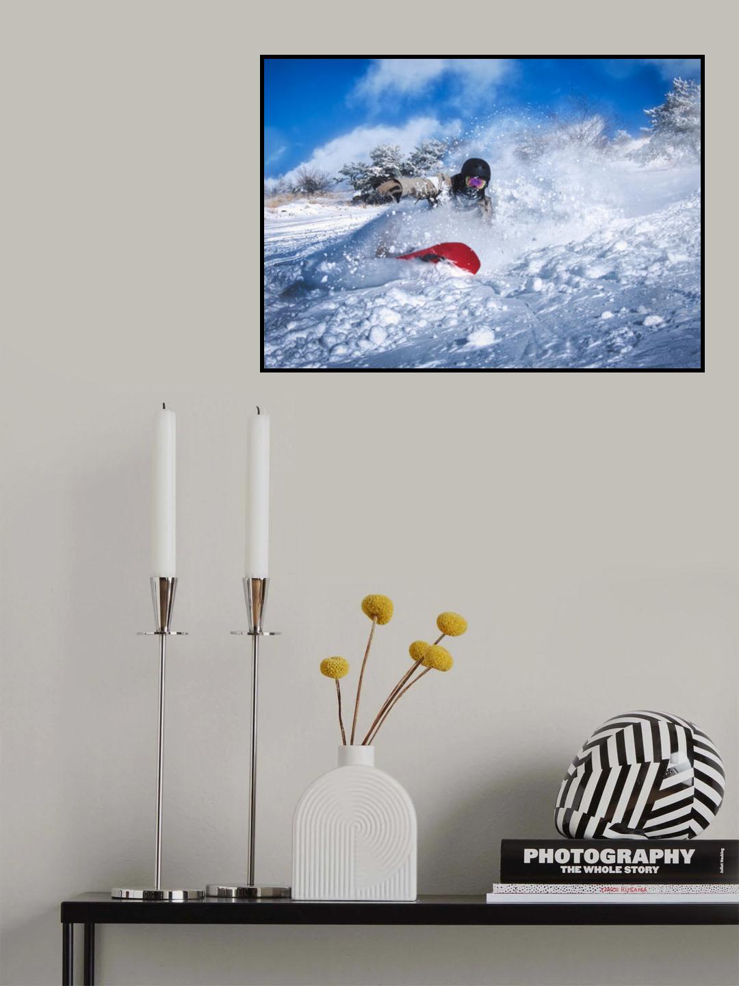 Snowborading Poster och Canvastavla