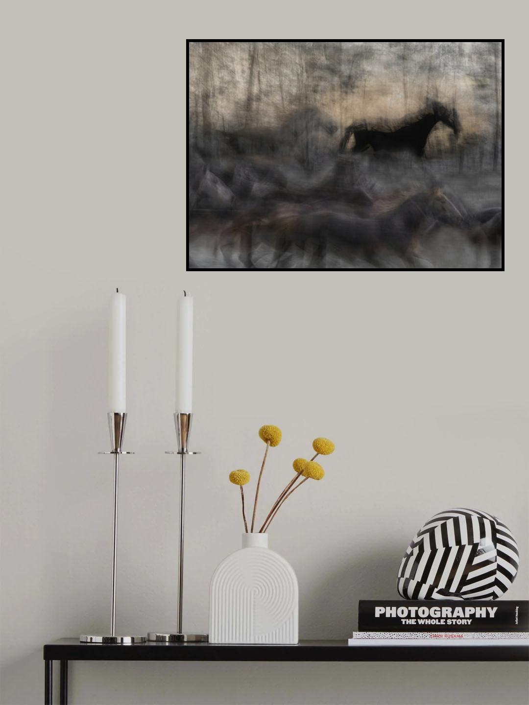 horse rush Poster och Canvastavla