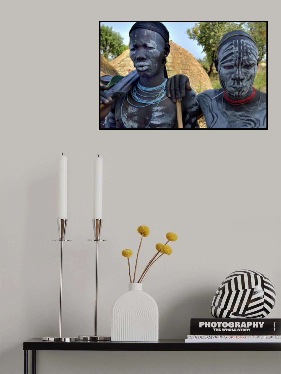 Mursi warriors Poster och Canvastavla