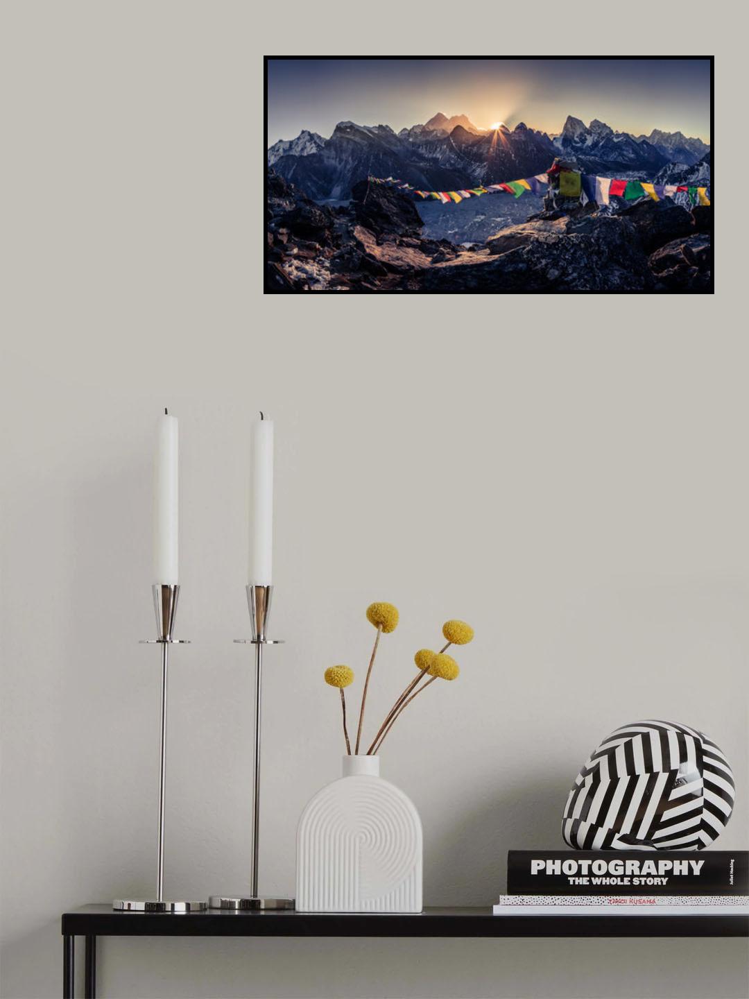 Gokyo ri sunrise 《日出巅峰》 Poster och Canvastavla