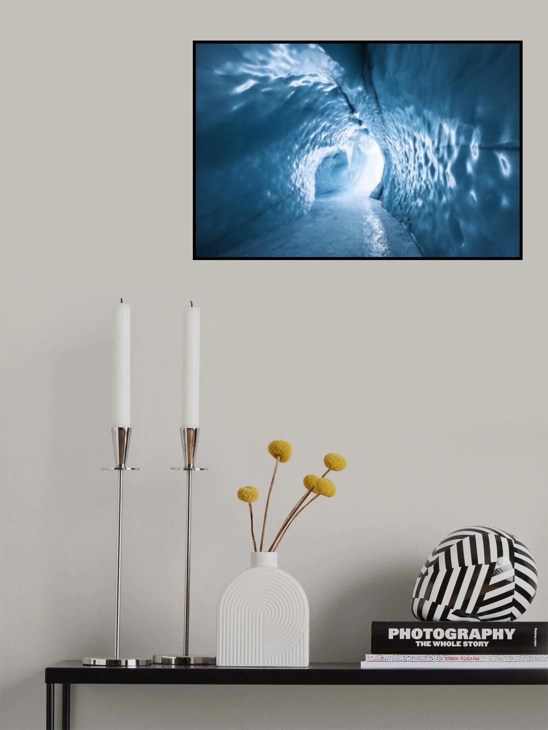 Ice Cave Path Poster och Canvastavla