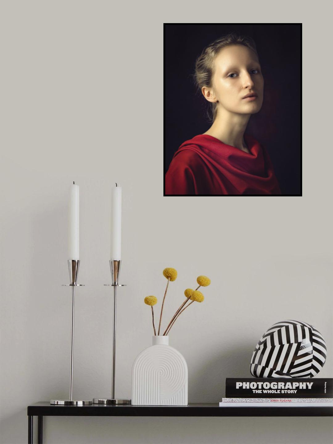 Lady in red Poster och Canvastavla