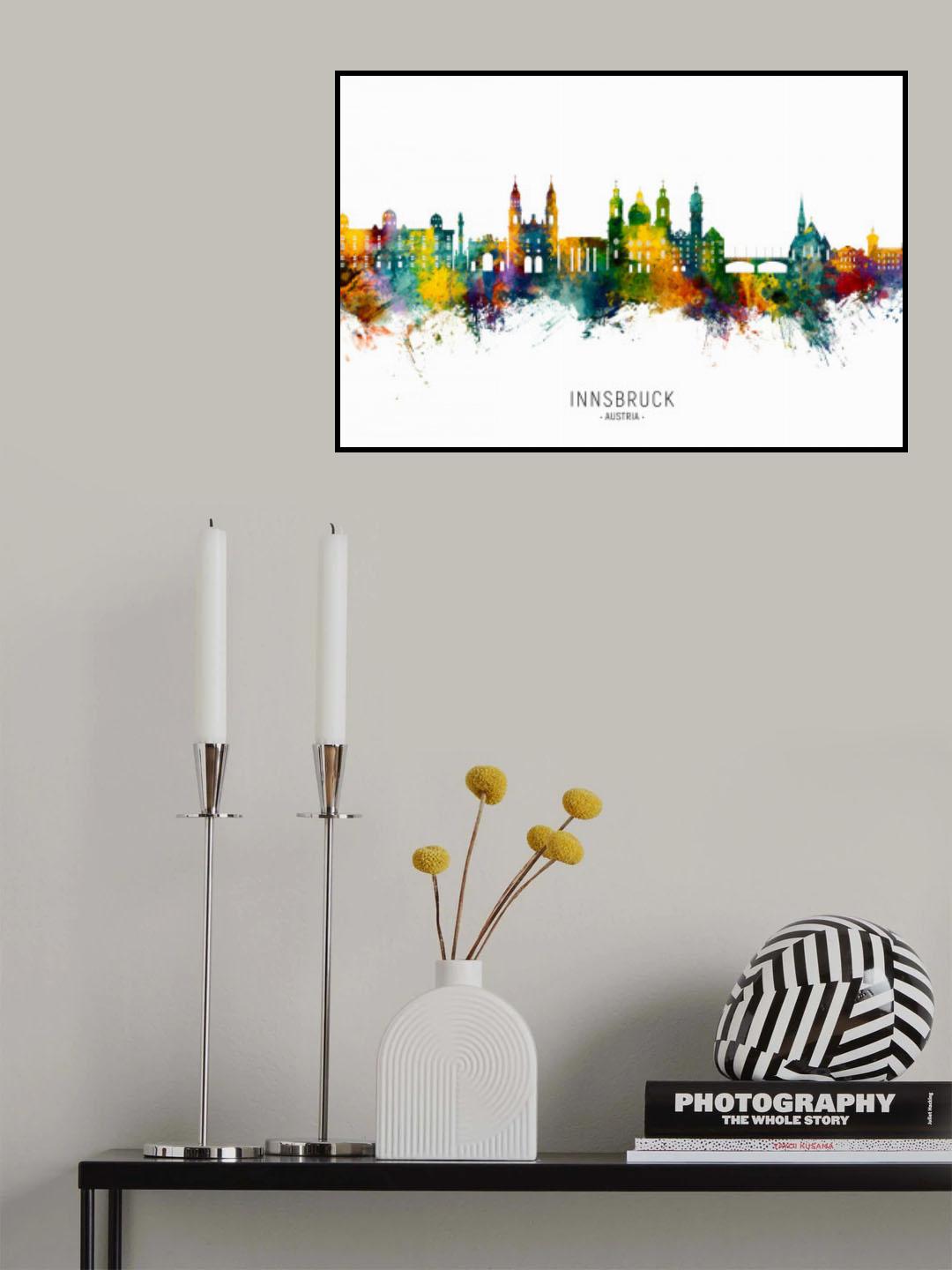 Innsbruck Austria Skyline Poster och Canvastavla