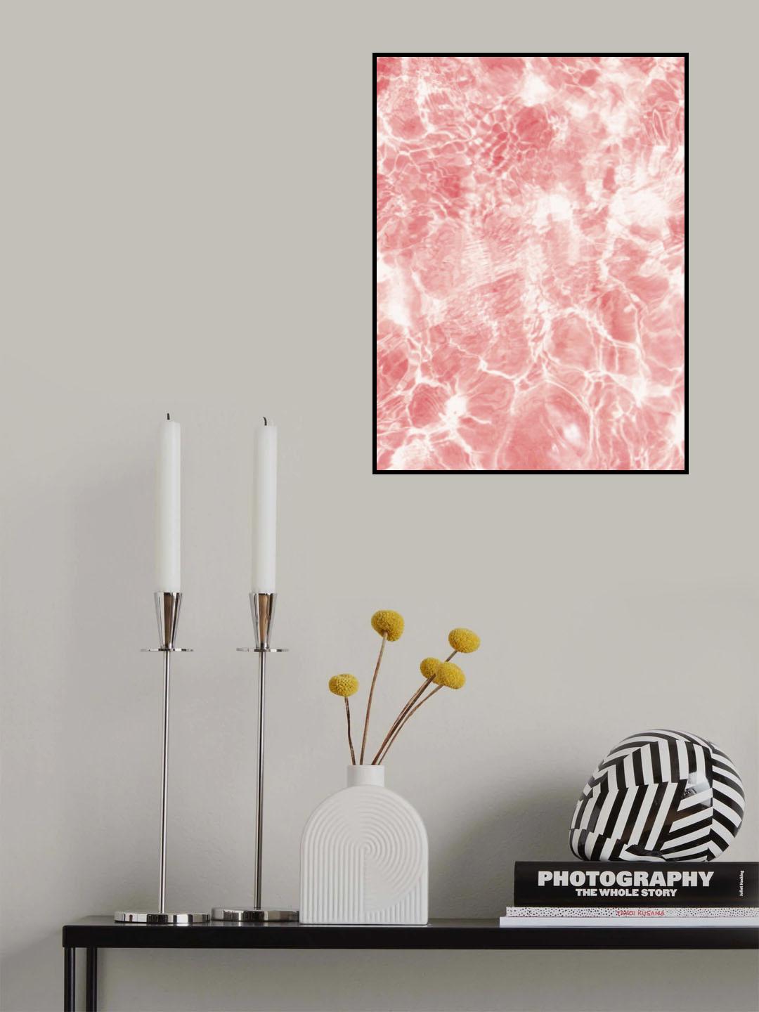 Pink Water Poster och Canvastavla