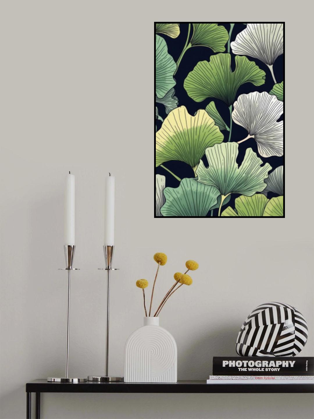 Ginko Biloba leaves 13 Poster och Canvastavla