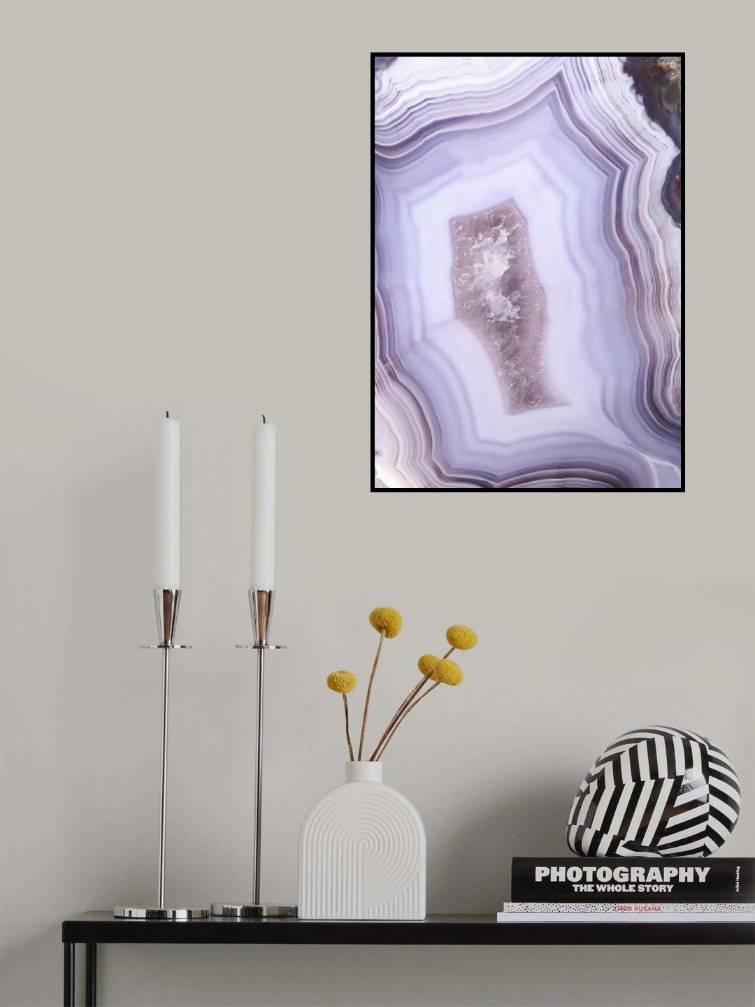 Purple Agate Poster och Canvastavla
