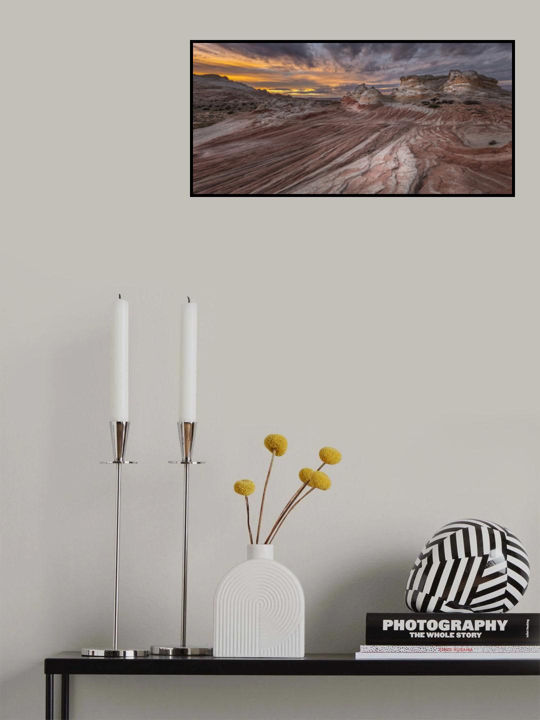 Last light at White Pocket Poster och Canvastavla