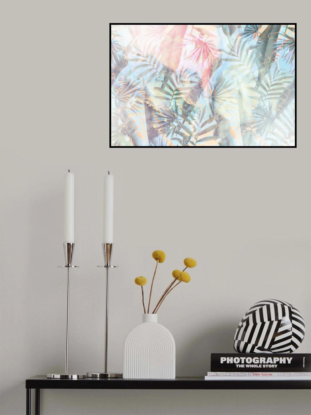 Ombre090floral Poster och Canvastavla