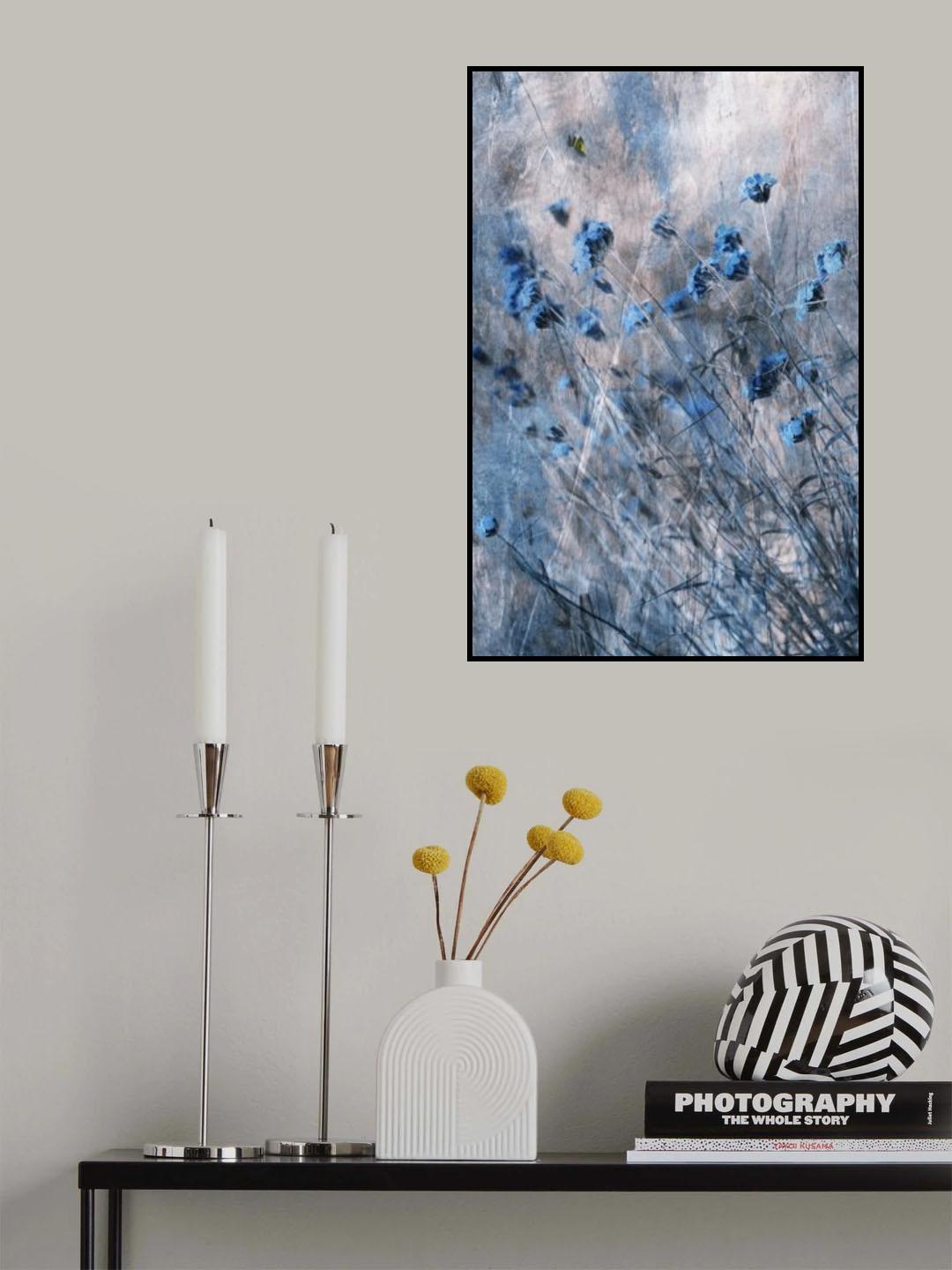 Blue Flowers Poster och Canvastavla
