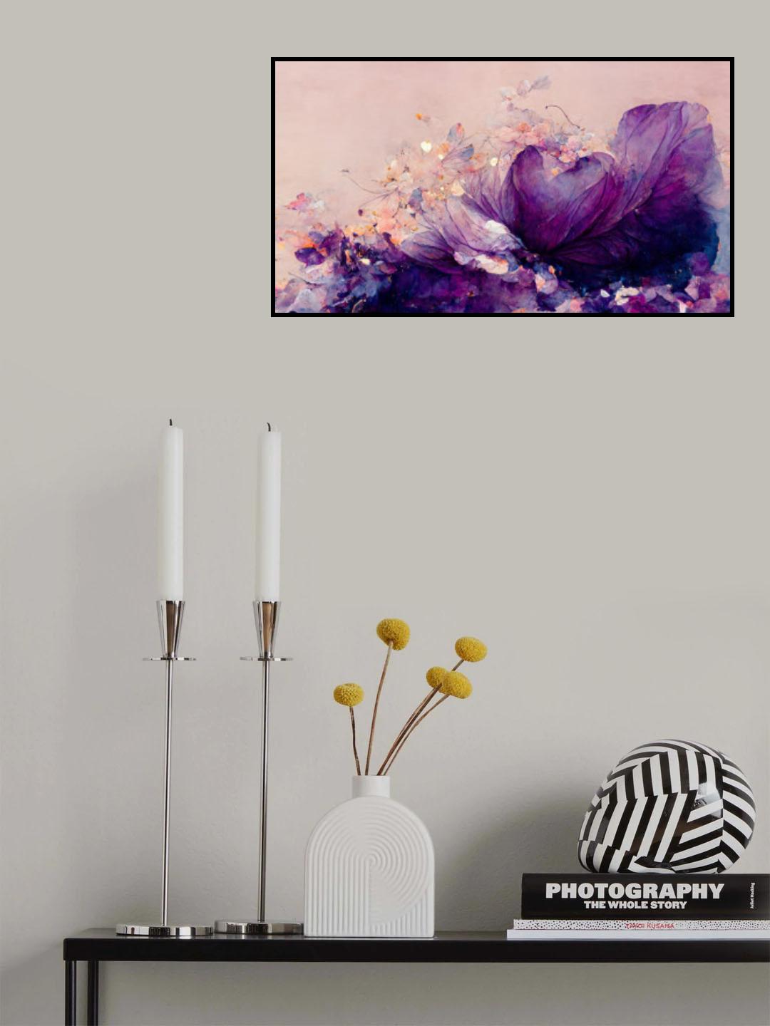 Purple Wild Flowers Poster och Canvastavla