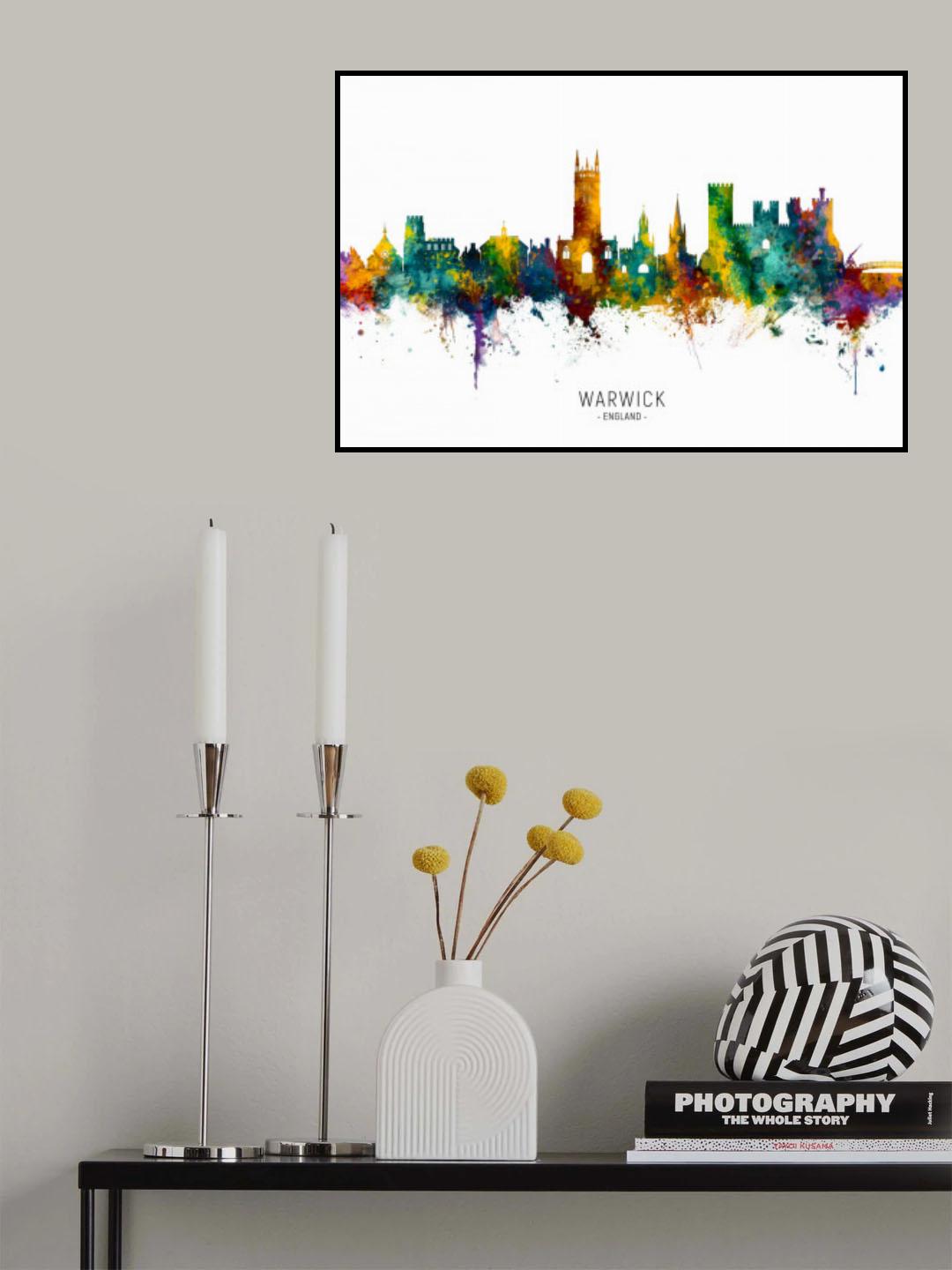 Warwick England Skyline Poster och Canvastavla