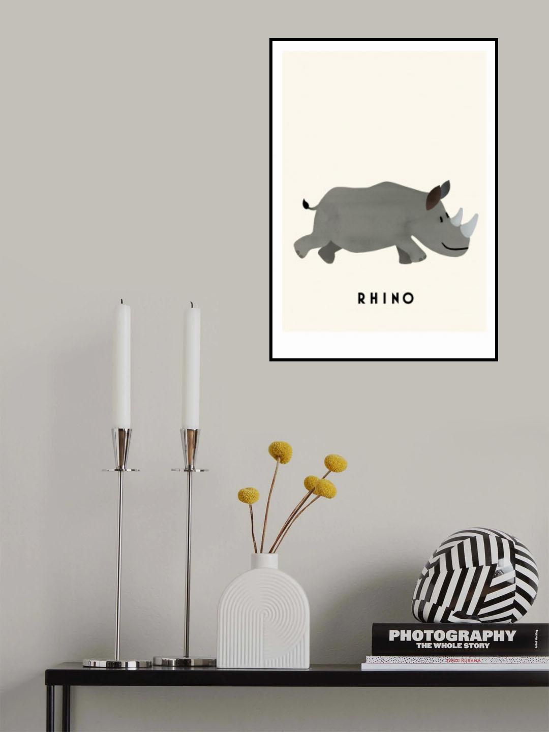 Noshörning Poster och Canvastavla