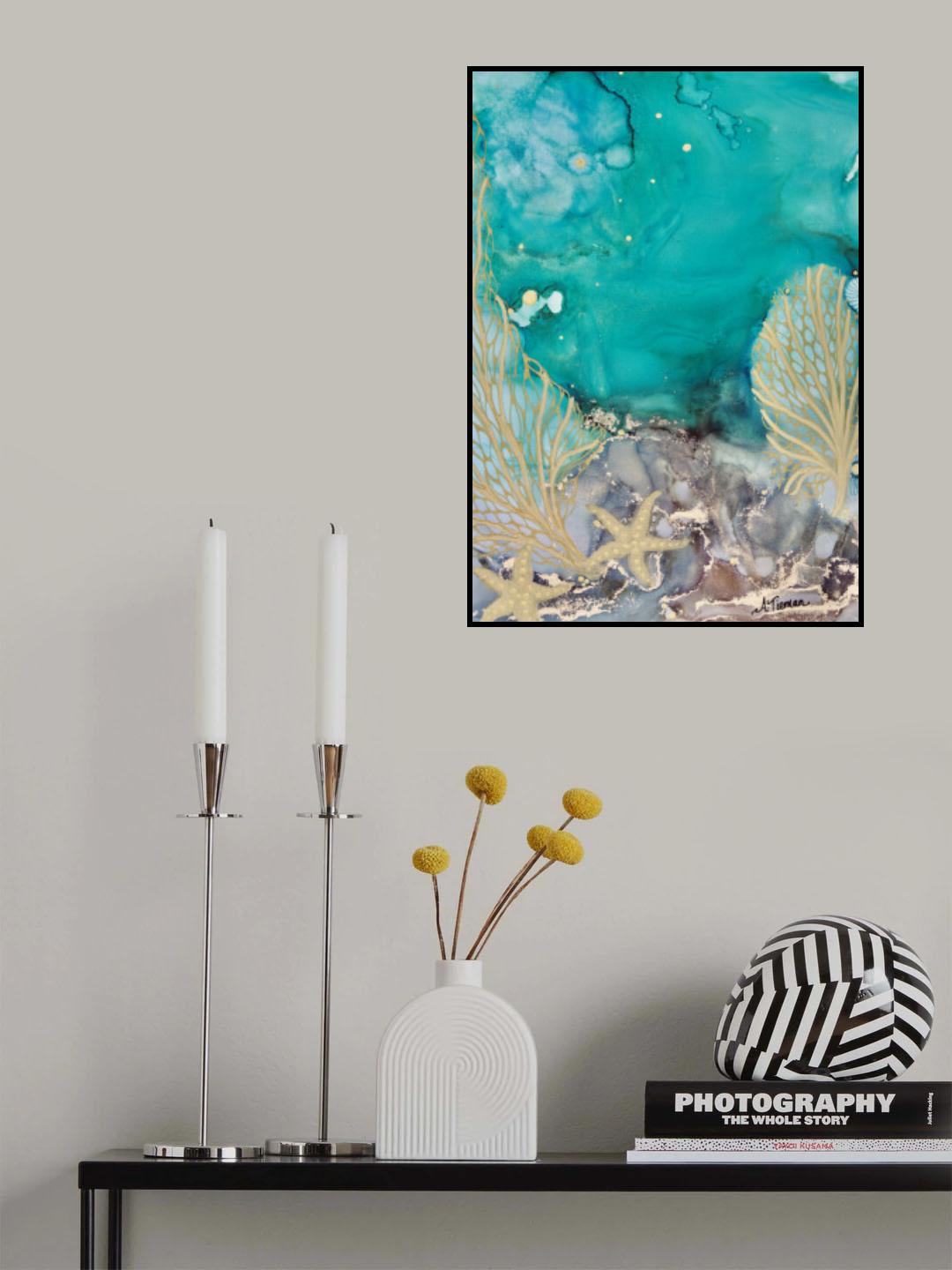 Turquoise Waters No2 Poster och Canvastavla