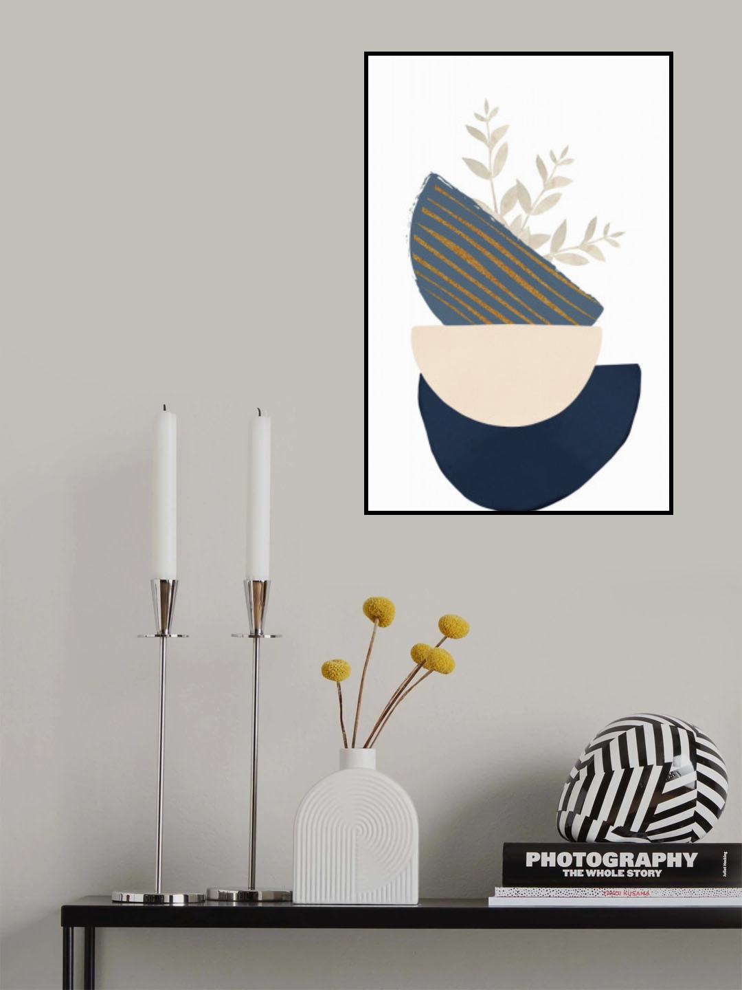 boho blue-2 Poster och Canvastavla