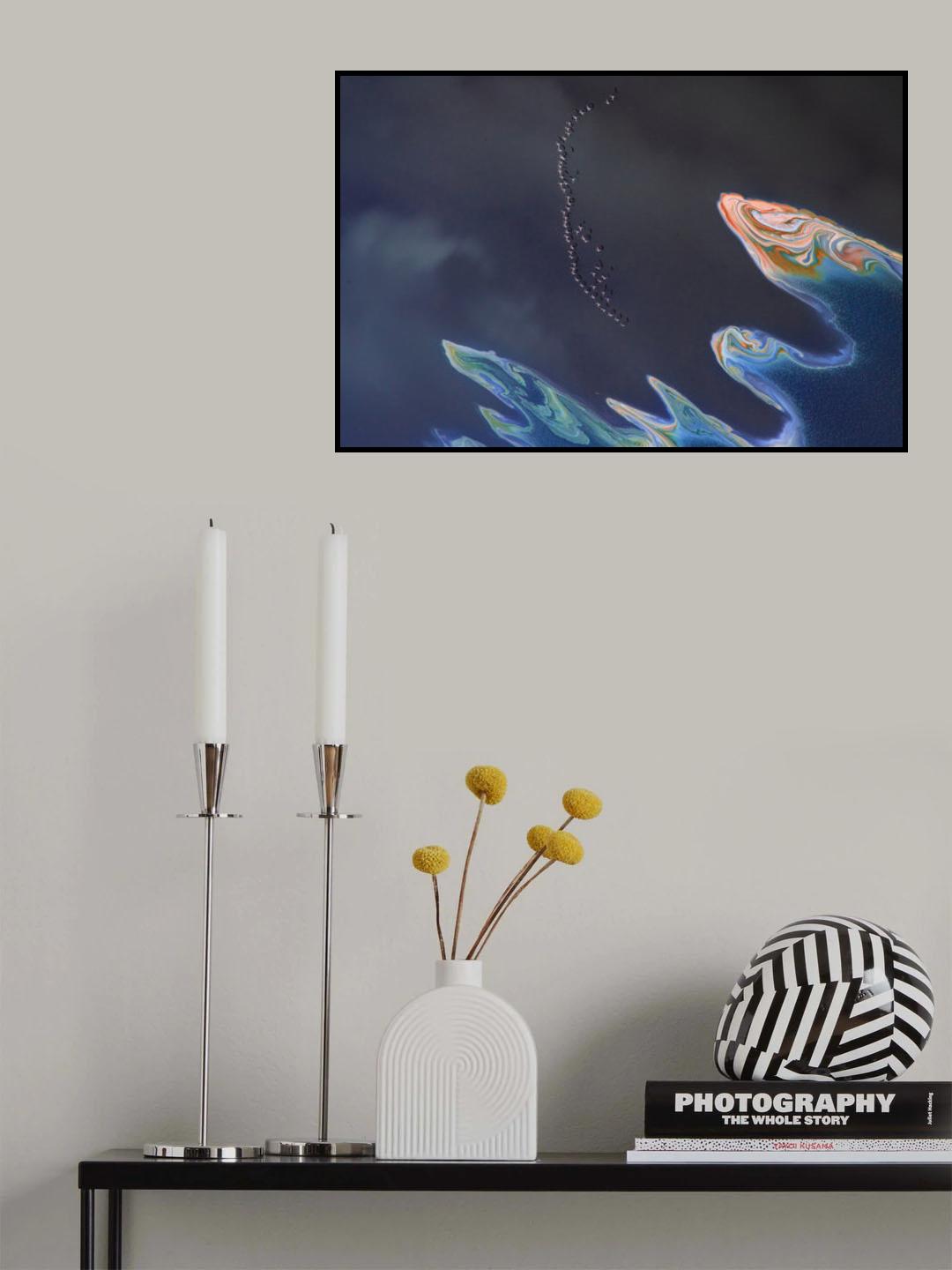 Magadi salt lake Poster och Canvastavla