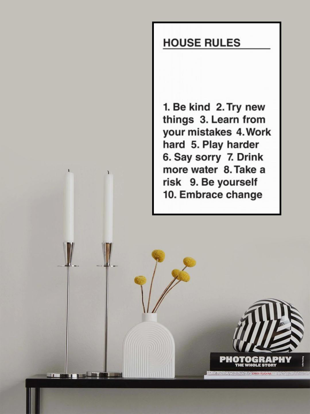 House Rules Poster och Canvastavla