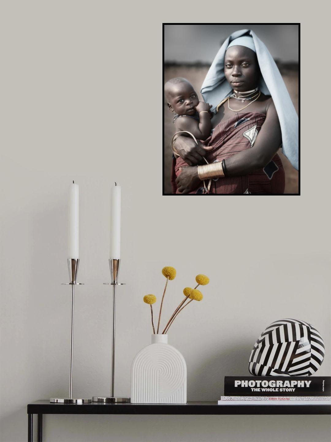 Ovanguendelengo Mother and Baby Poster och Canvastavla