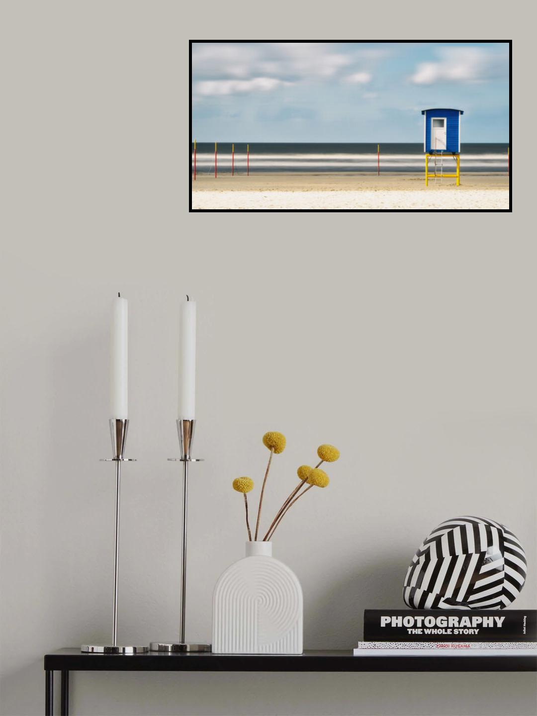 time exposure on langeoog beach Poster och Canvastavla