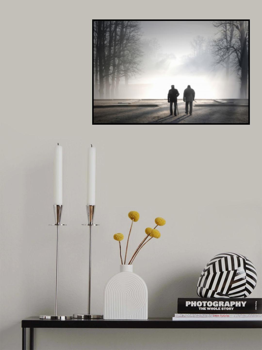 Foggy walk Poster och Canvastavla