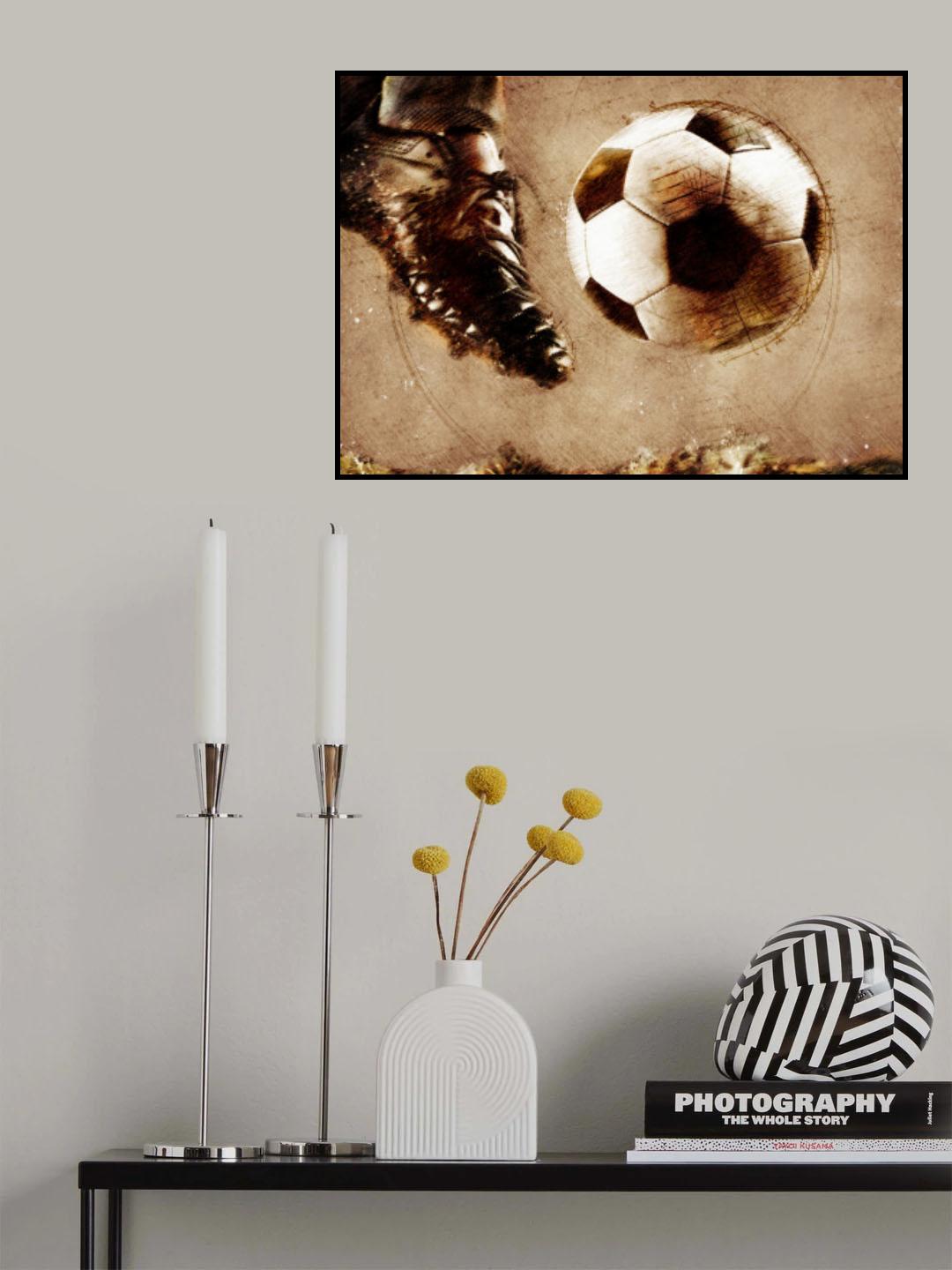 Football Soccer Sport Art 3 Poster och Canvastavla