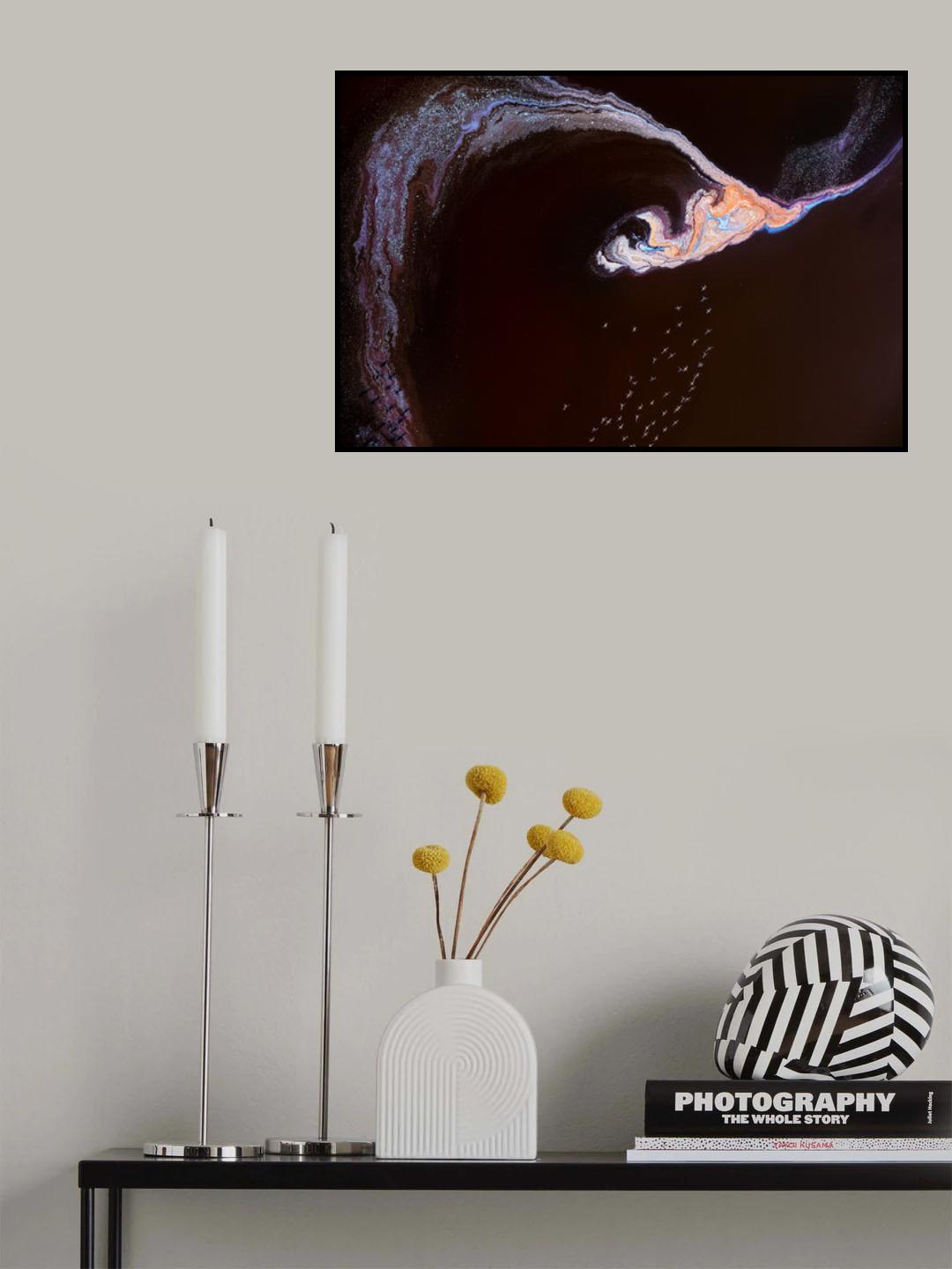 Magadi Lake's Dancing Ribbon Poster och Canvastavla