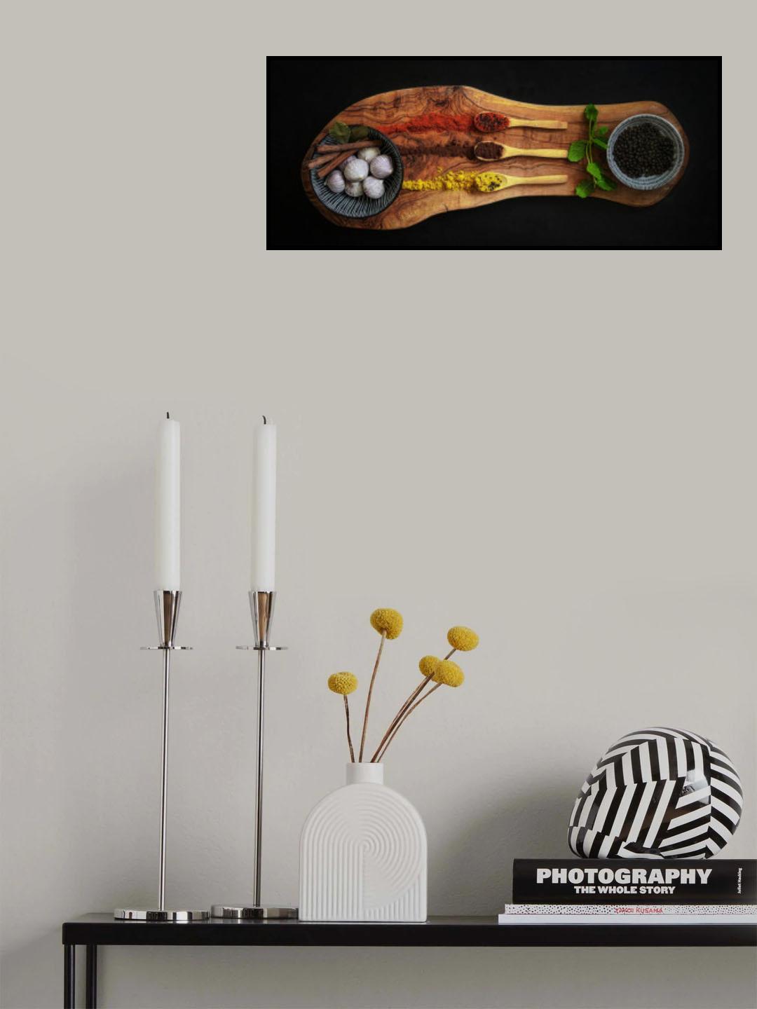 Colorful still-life with herbs. 3 Poster och Canvastavla