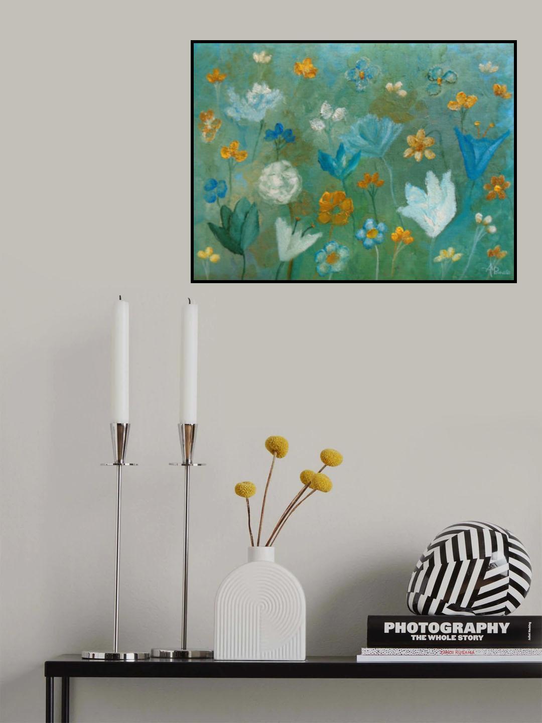 Poise In Turquoise Poster och Canvastavla