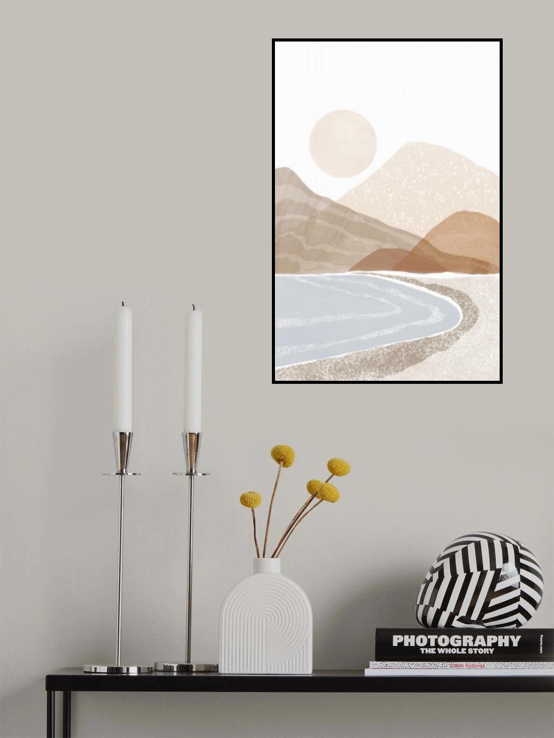 Beach Sunset Art Poster och Canvastavla