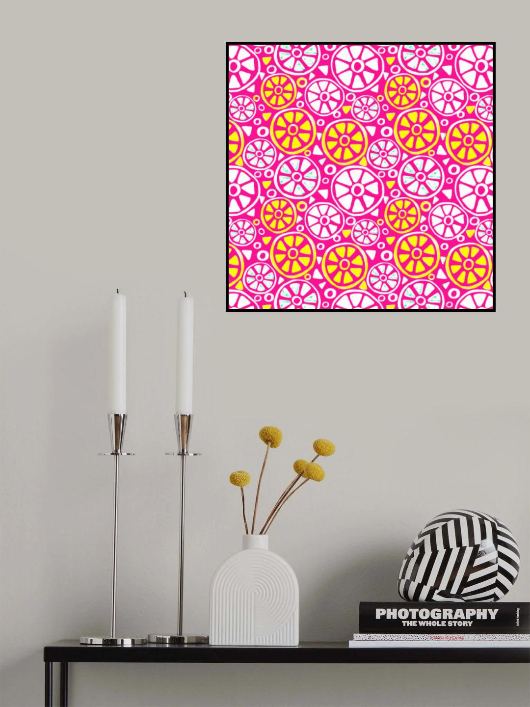Fruit Slices Lemonade Geometric Poster och Canvastavla
