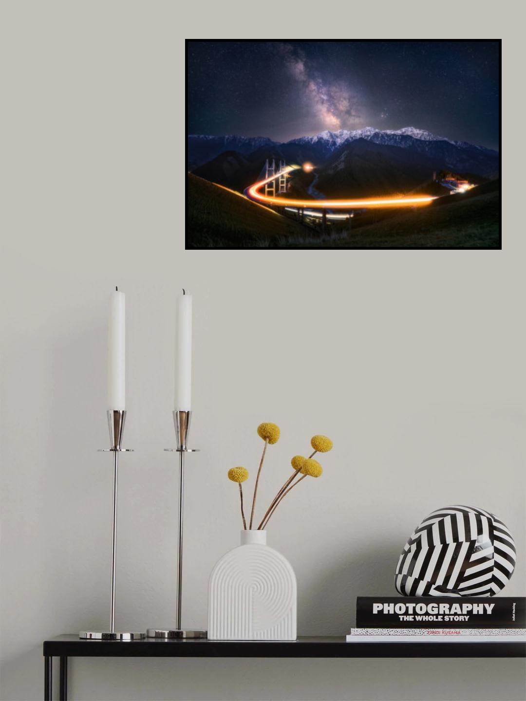 When the stars fall into the mountains Poster och Canvastavla