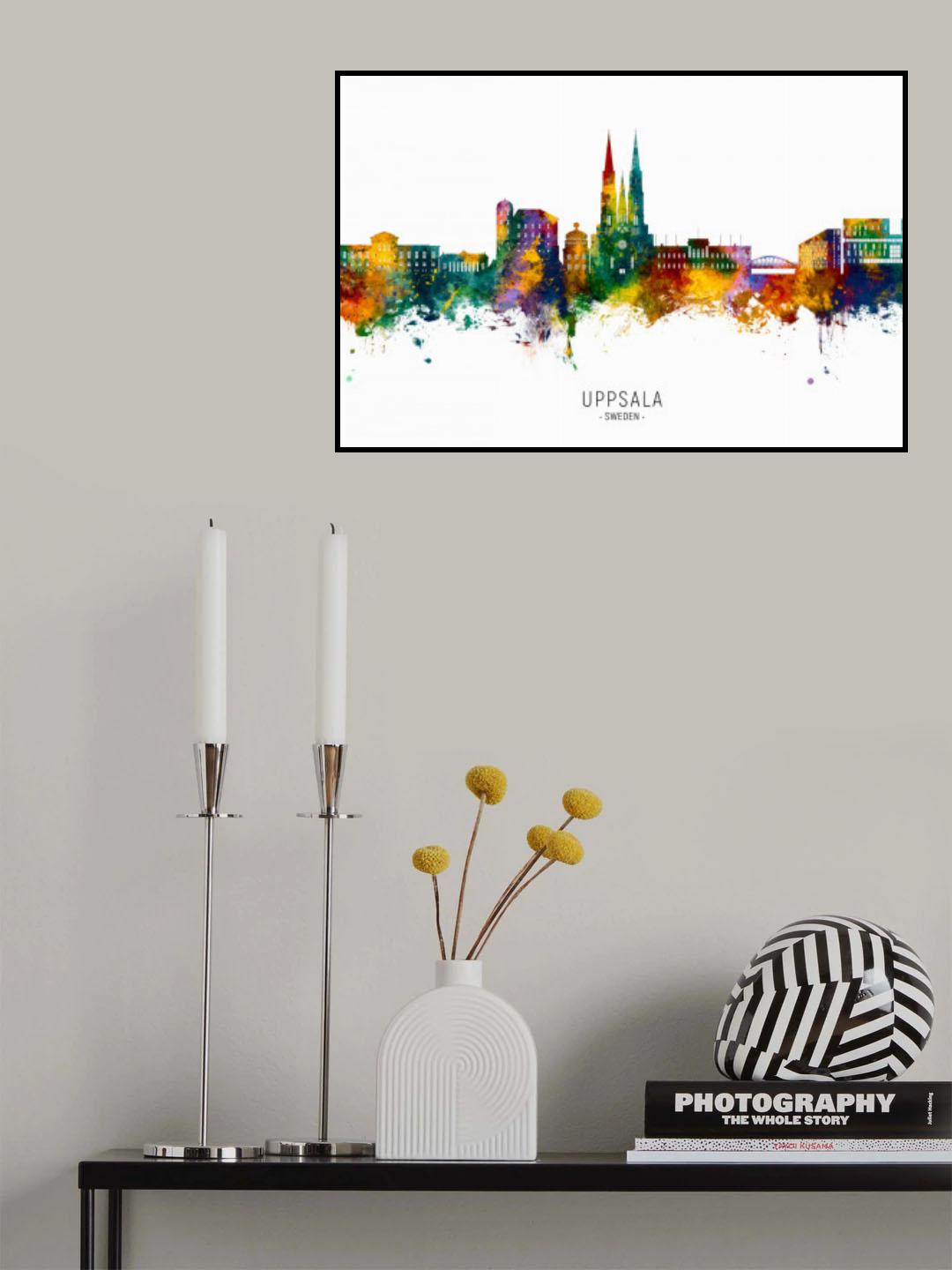 Uppsala Sweden Skyline Poster och Canvastavla