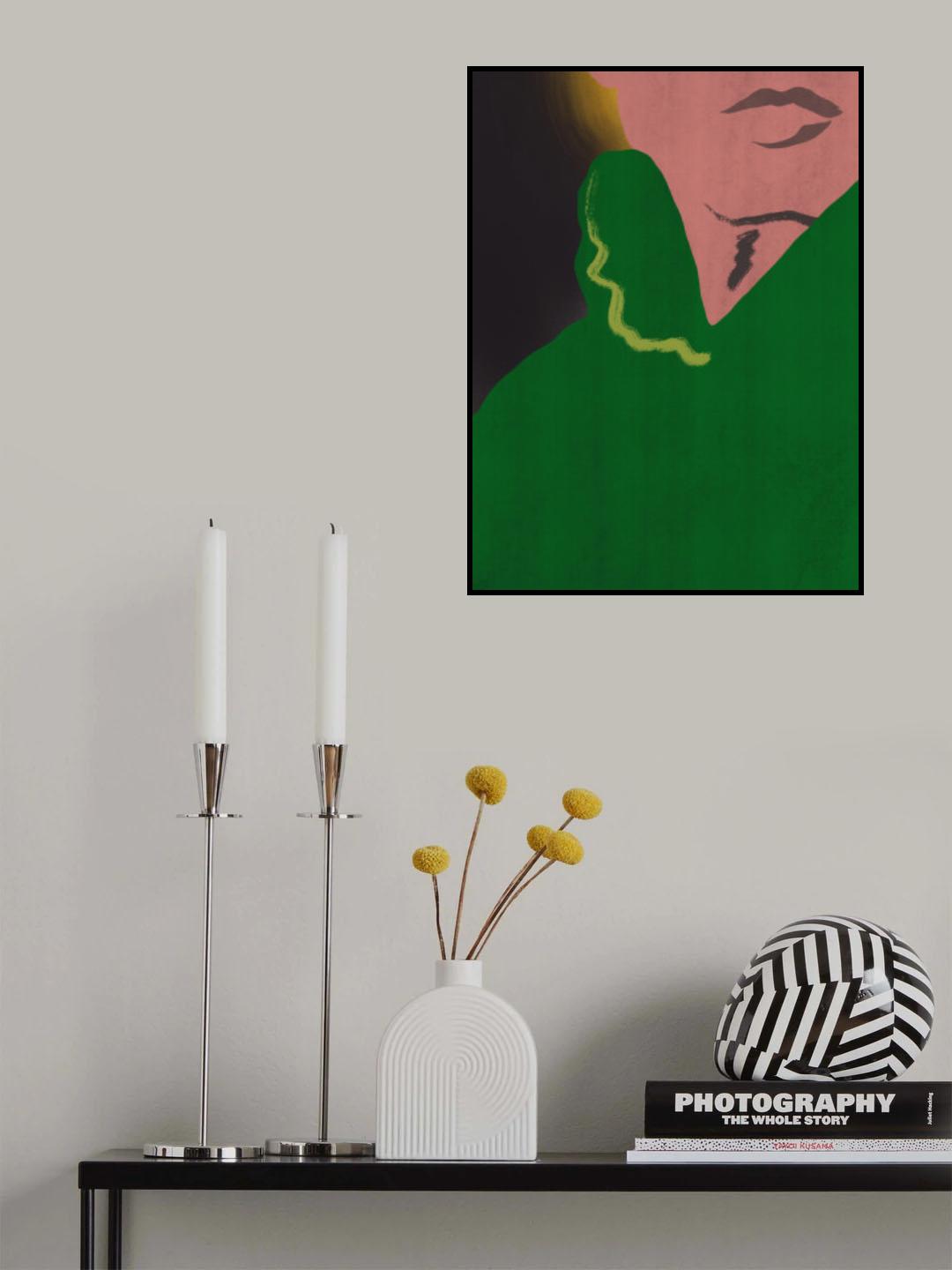 Portrait In Green Blouse Poster och Canvastavla