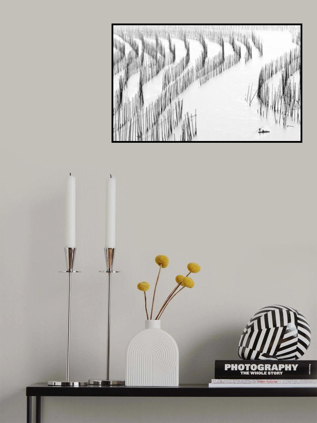 Fishing in the rain Poster och Canvastavla
