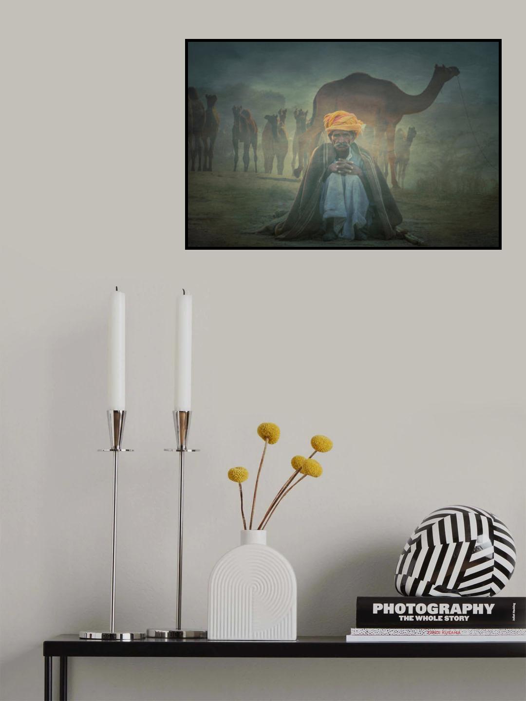Old Rajasthani man IAAP Poster och Canvastavla