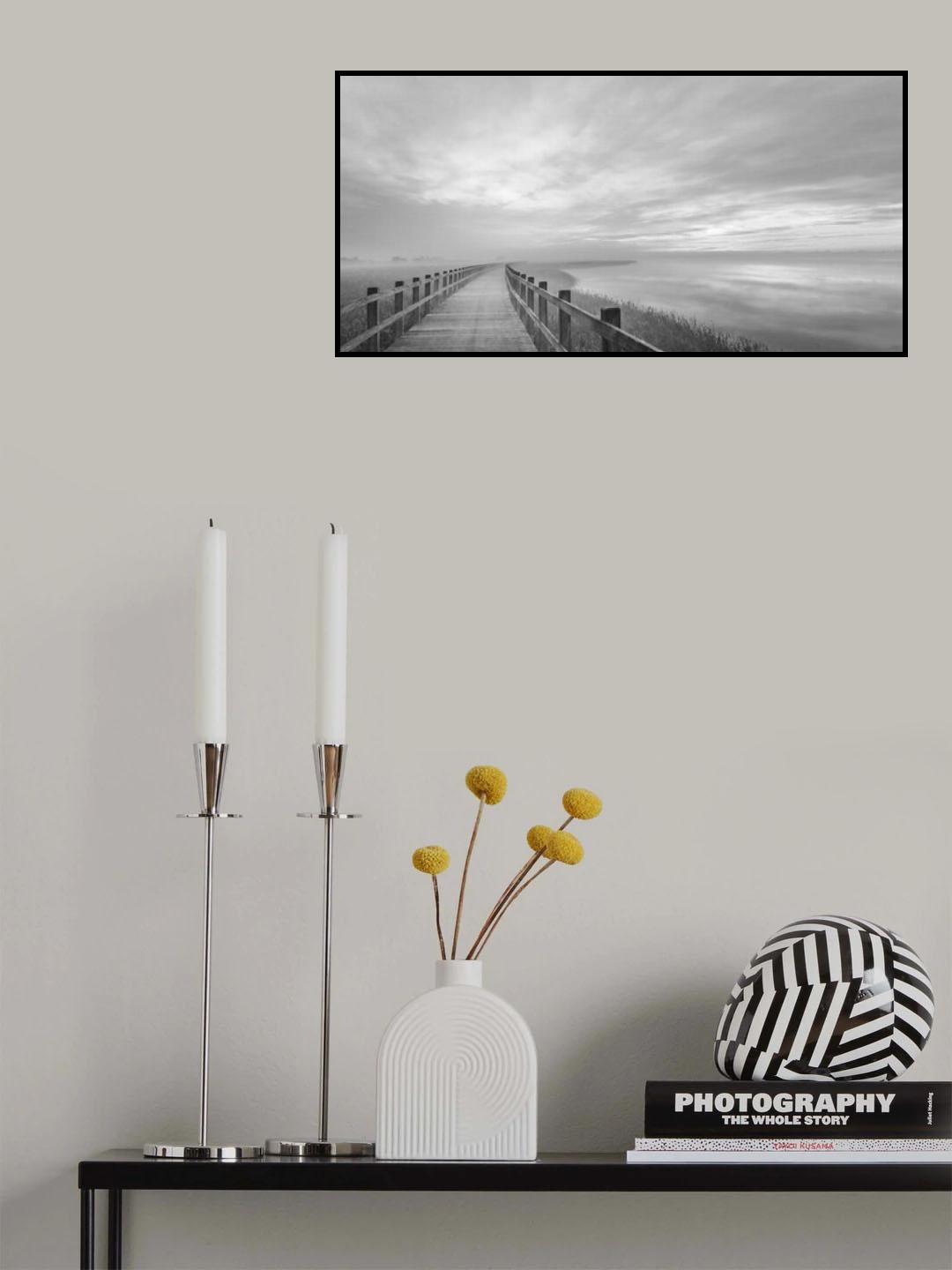 The long wooden footbridge. Poster och Canvastavla