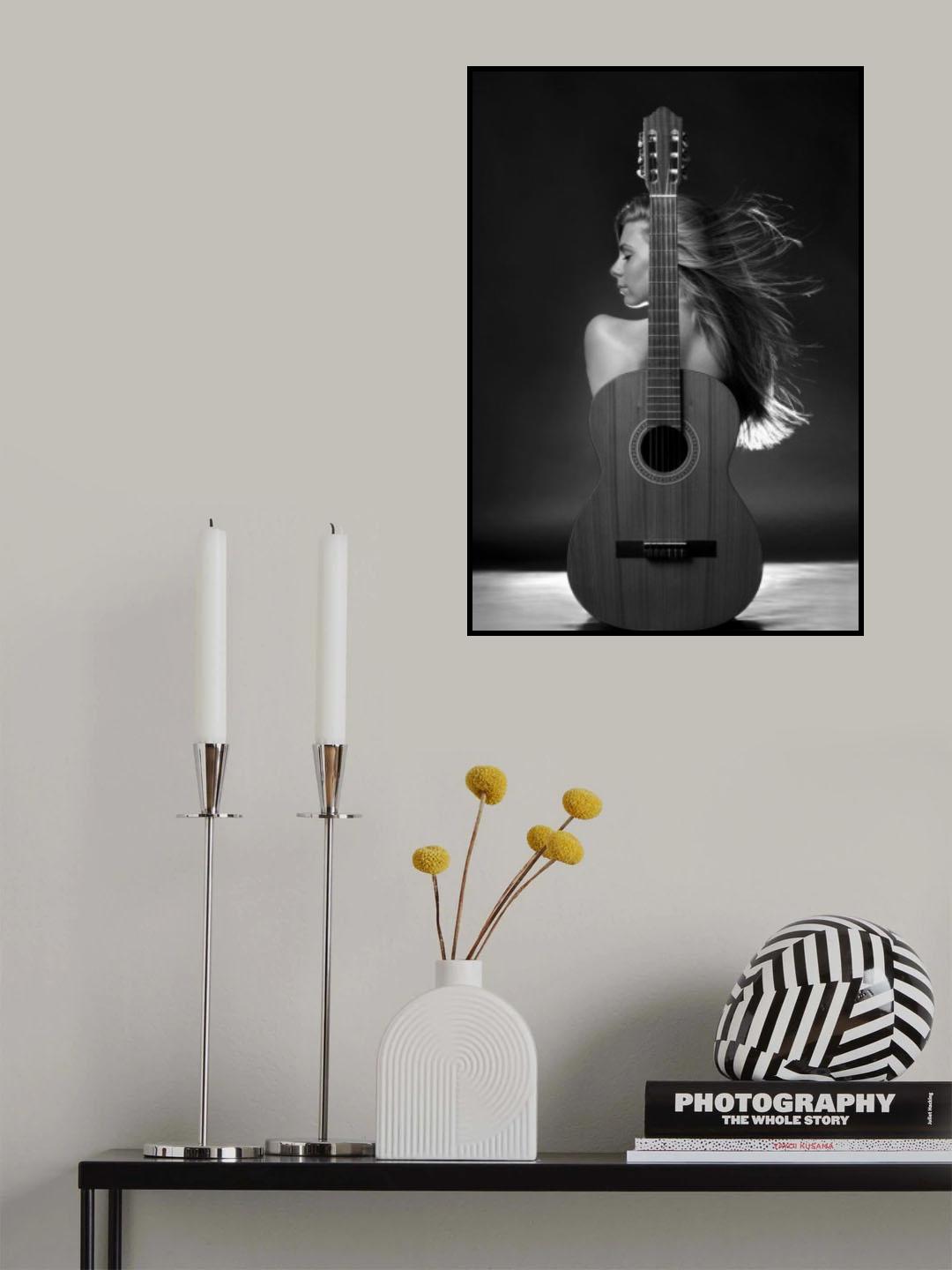 Girl with guitar Poster och Canvastavla