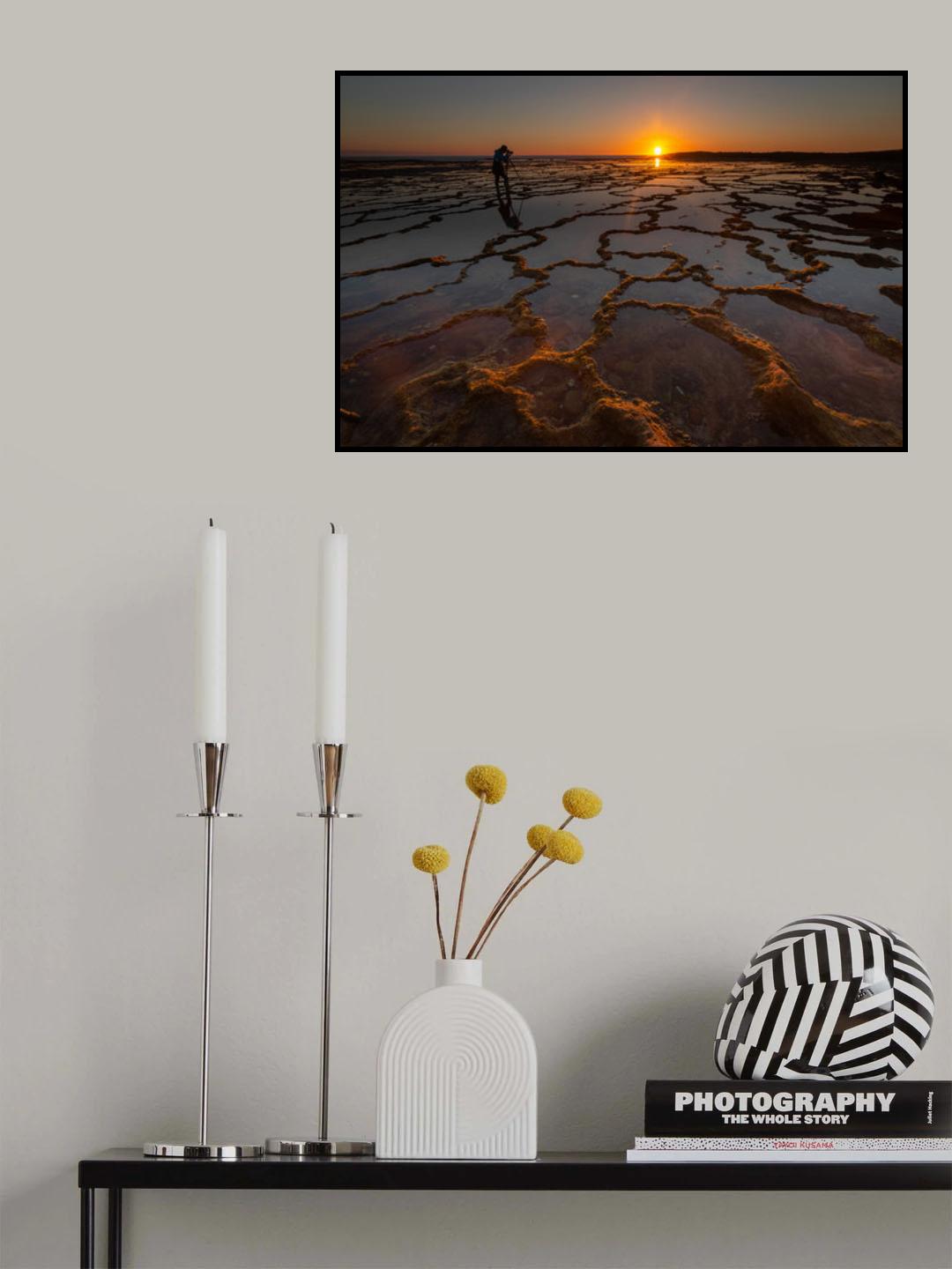 Sunset at beach of Portugal Poster och Canvastavla