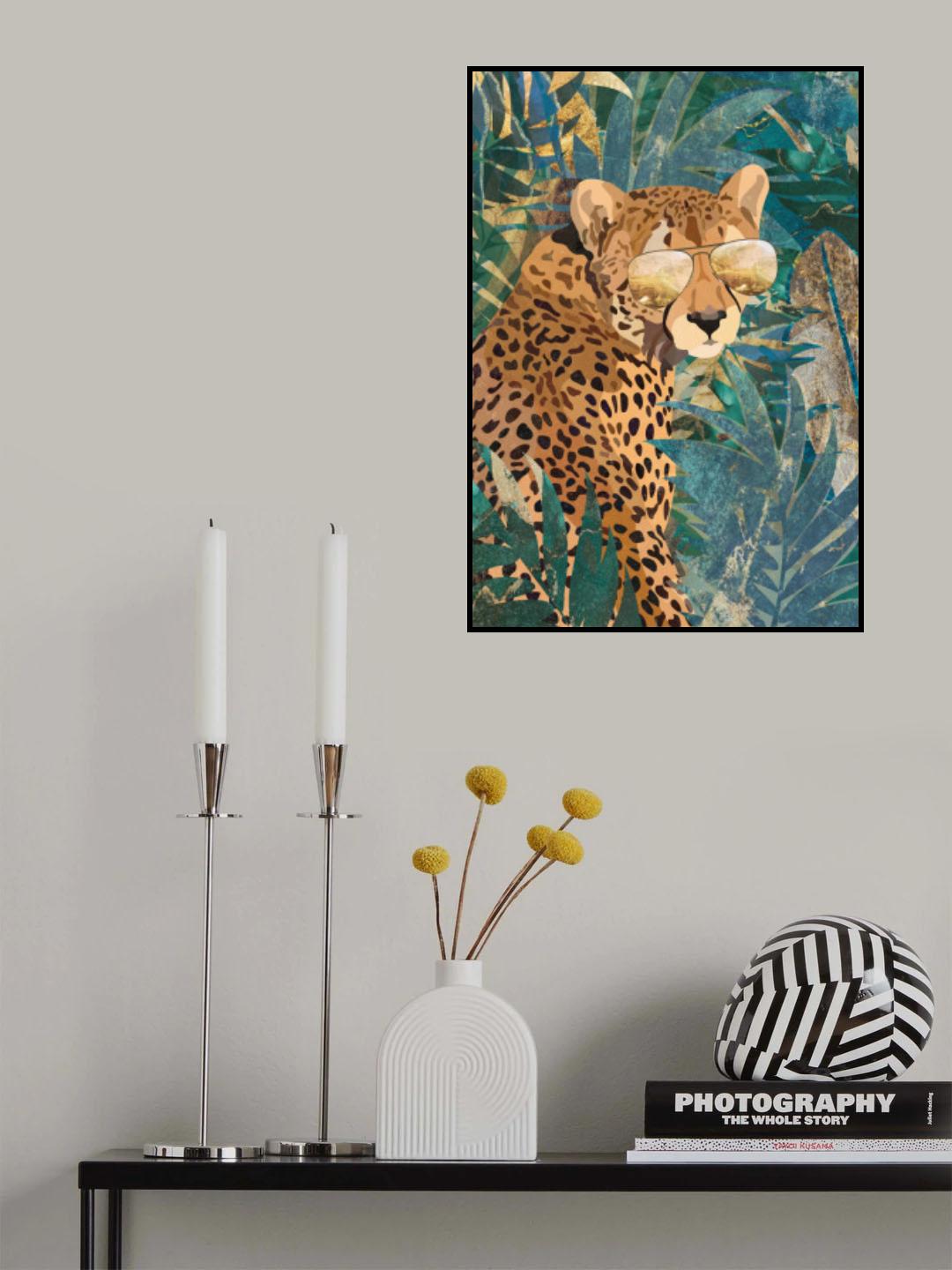 Rockstar cheetah in the jungle Poster och Canvastavla