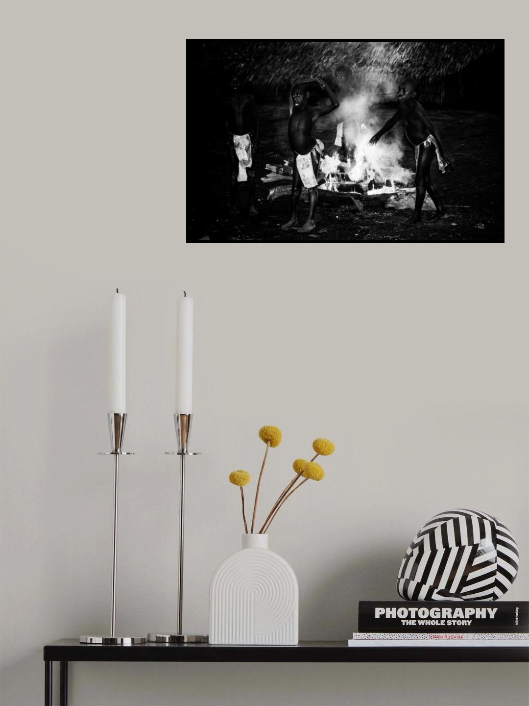 Ritual of fire-III (Jaramaja, Espiritu Santo island, Vanuatu) Poster och Canvastavla