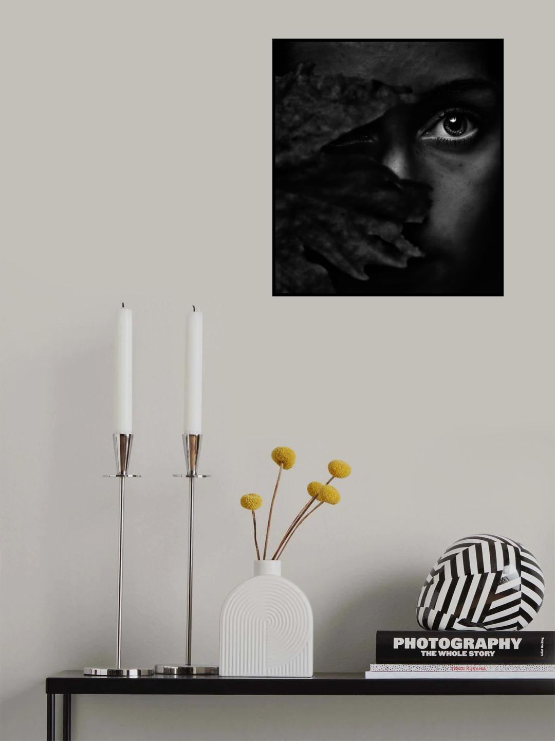 Face BW Poster och Canvastavla