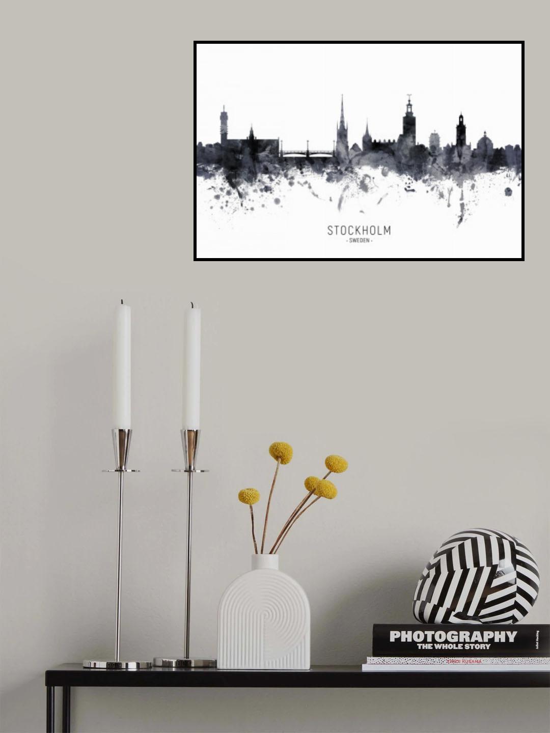 Stockholm Sweden Skyline Poster och Canvastavla