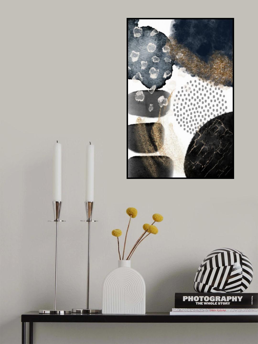 Abstract Black and Gold-2 Poster och Canvastavla