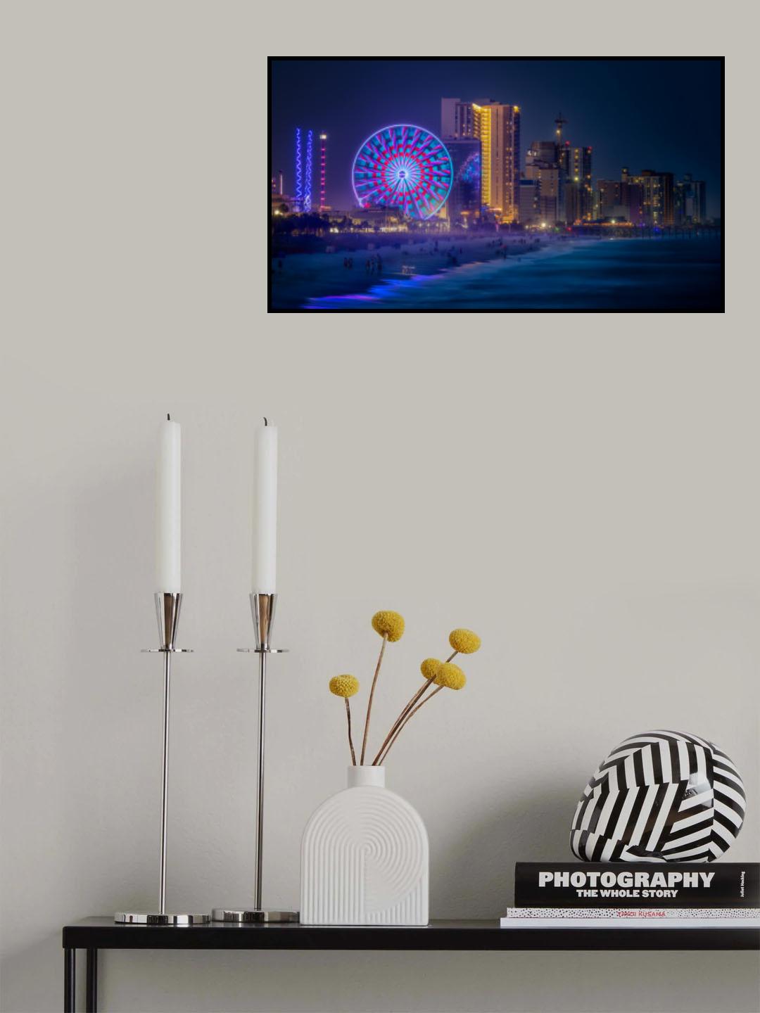 Summer Evening at the Beach Poster och Canvastavla