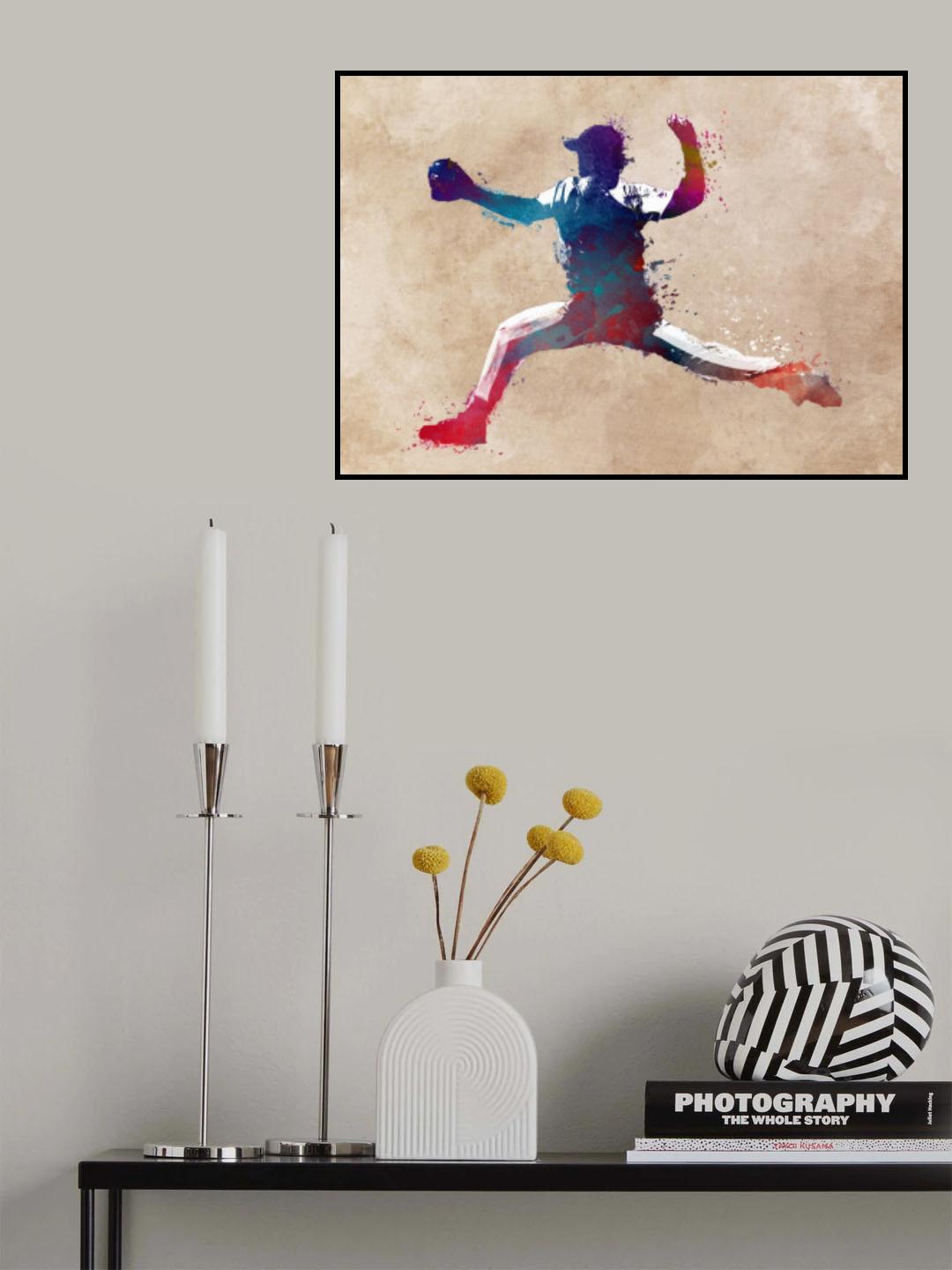 Baseball Sport Art 8 Poster och Canvastavla