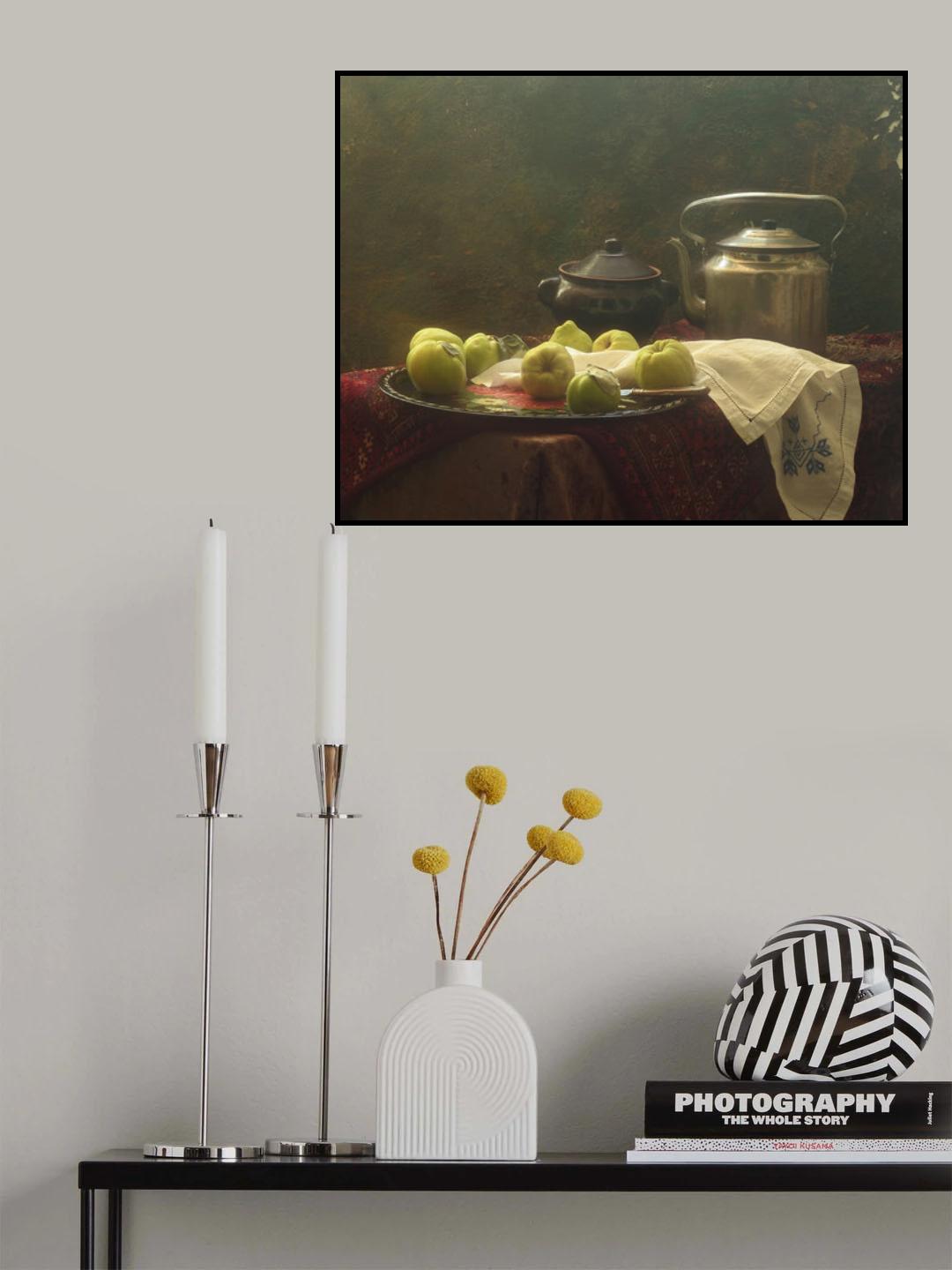 Still life with quince and kitchenware Poster och Canvastavla
