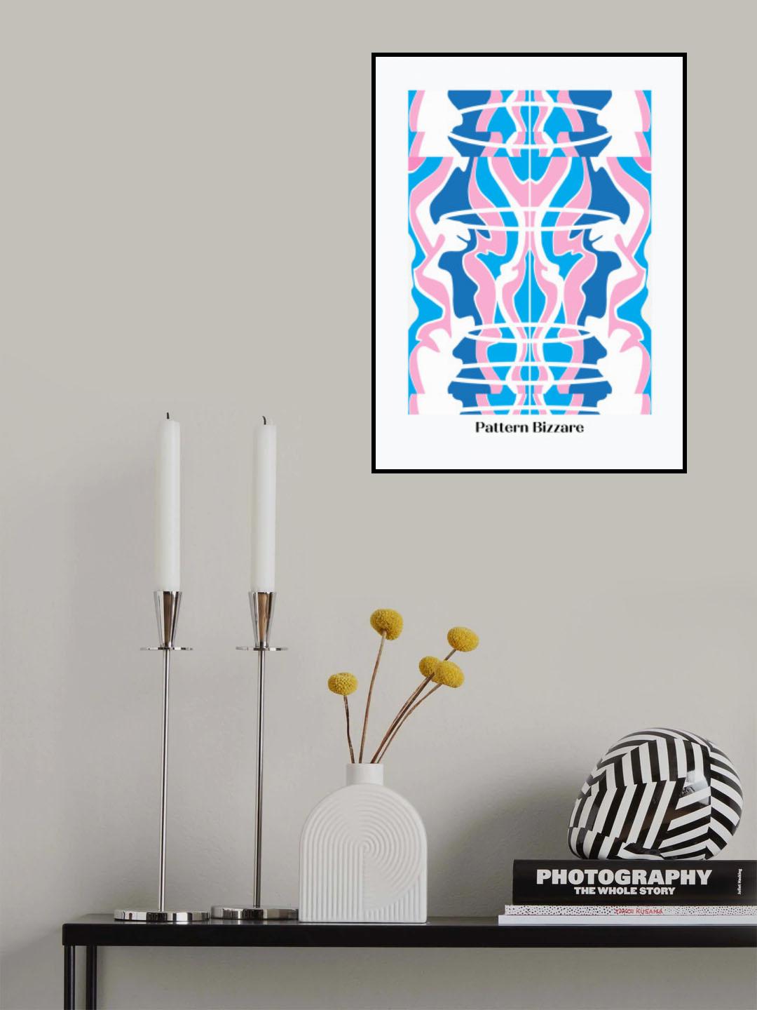 Pattern Bizarre In Blue Poster och Canvastavla