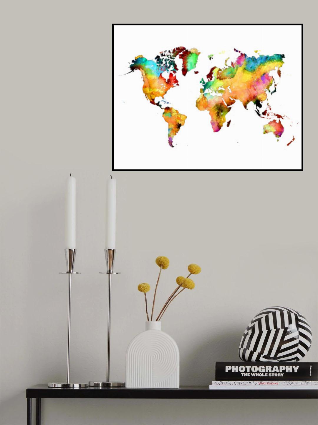 World map 23 Poster och Canvastavla
