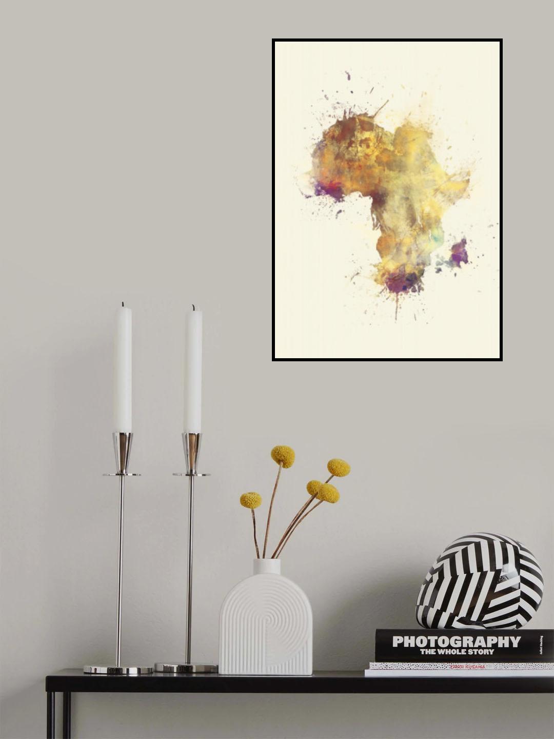 Africa Map Poster och Canvastavla